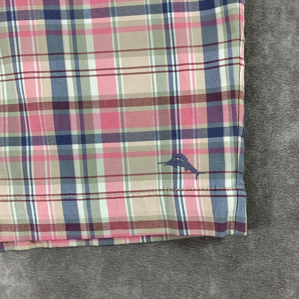 Tommy Bahama Seaside Driver Shorts Mens 36 Pink Plaid 10IN Preppy Resort Casual - Picture 3 of 10